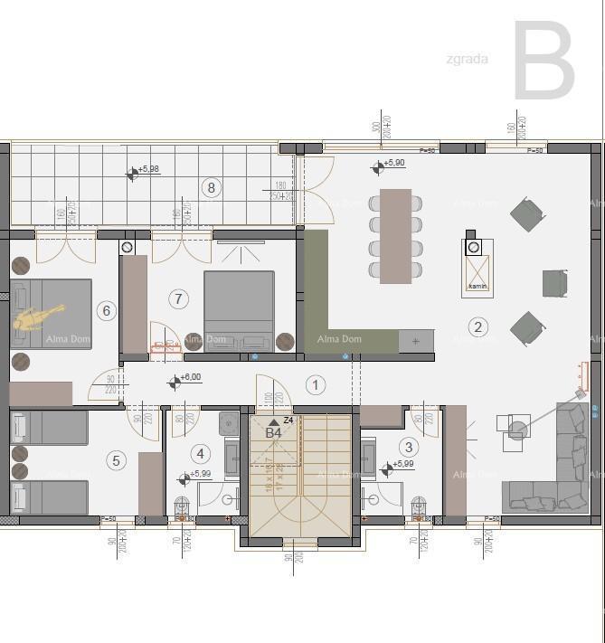 Prodaja modernih stanov v novem stanovanjskem projektu, pogled na morje, Štinjan, B4