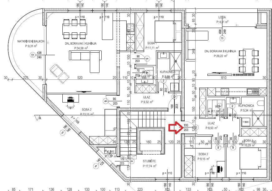 Novogradnja! Stan, 67 m2, s pogledom na morje in dvema parkirnima mestoma, Tar!