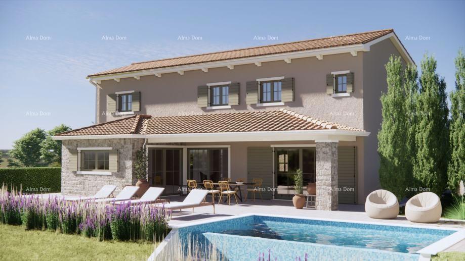 Prodaja - kombinirano zemljišče z idejnim projektom in pogledom na morje, Grožnjan!