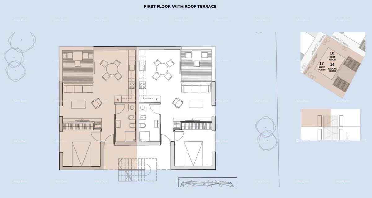 Prodaja apartmajev v novogradnji, 5 minut od plaže, Umag! A17