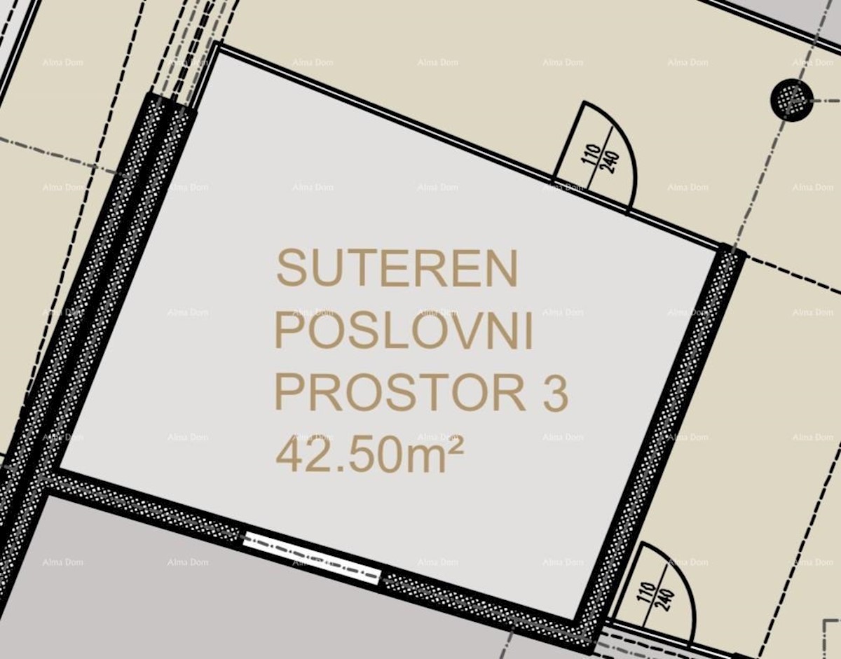 Prodaja poslovnih prostorov v novem poslovno-stanovanjskem objektu Poreč