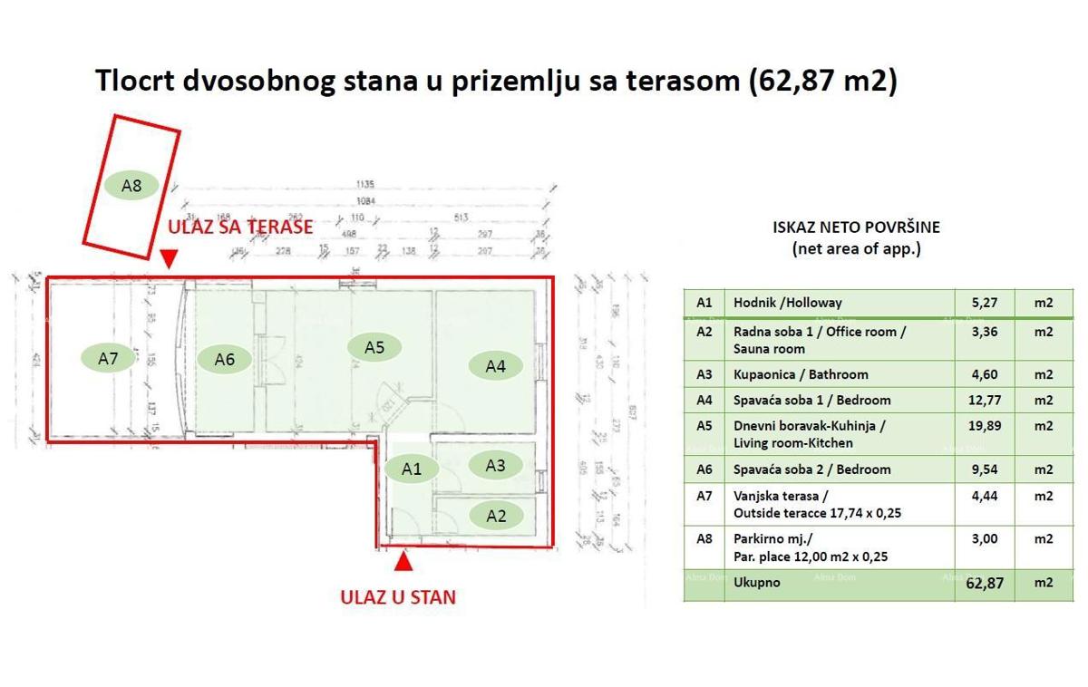 Stanovanje v pritličju, blizu centra!Pula Veli Vrh.