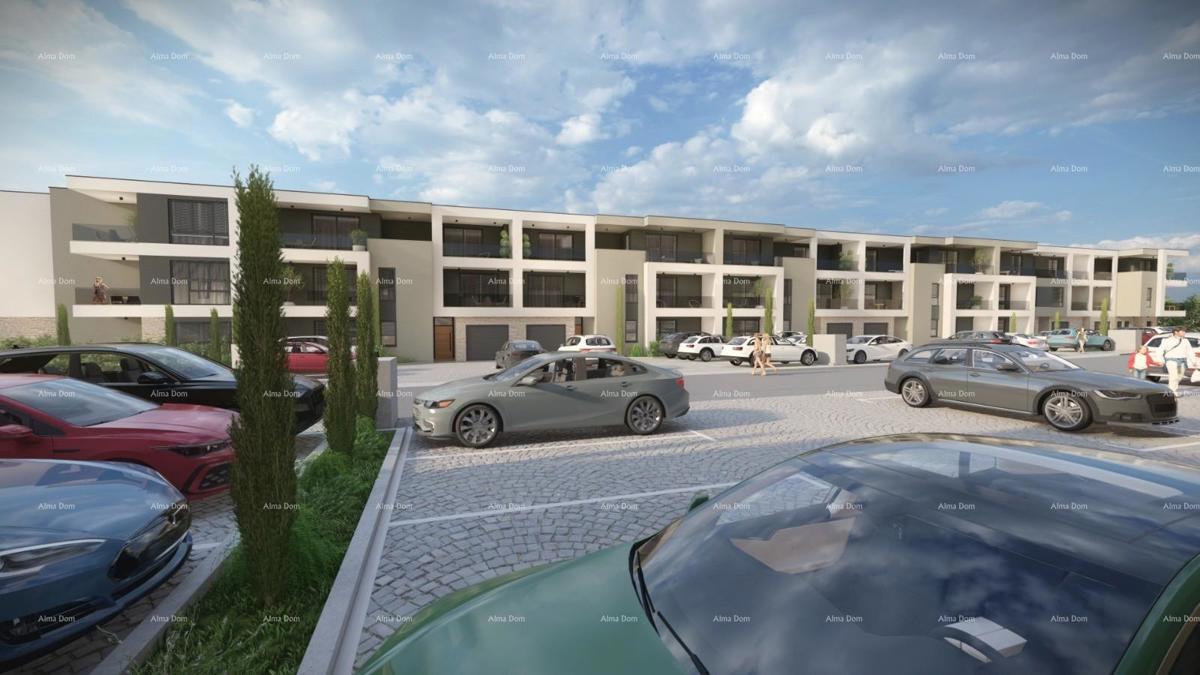 Prodaja-novogradnja! Stan z dvema spalnicama in dvema parkirnima mestoma, Pula, Valdebek!