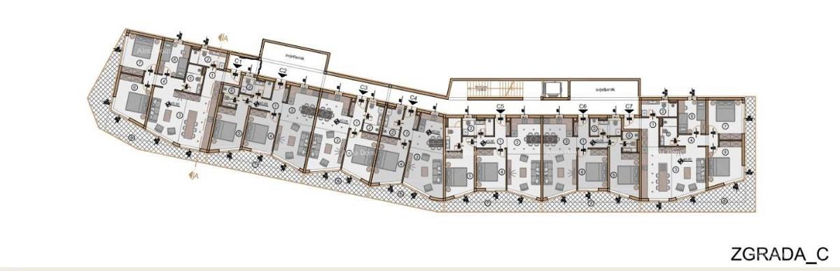 Prodaja modernih stanov v ekskluzivni stavbi s pogledom na marino, Pula!
