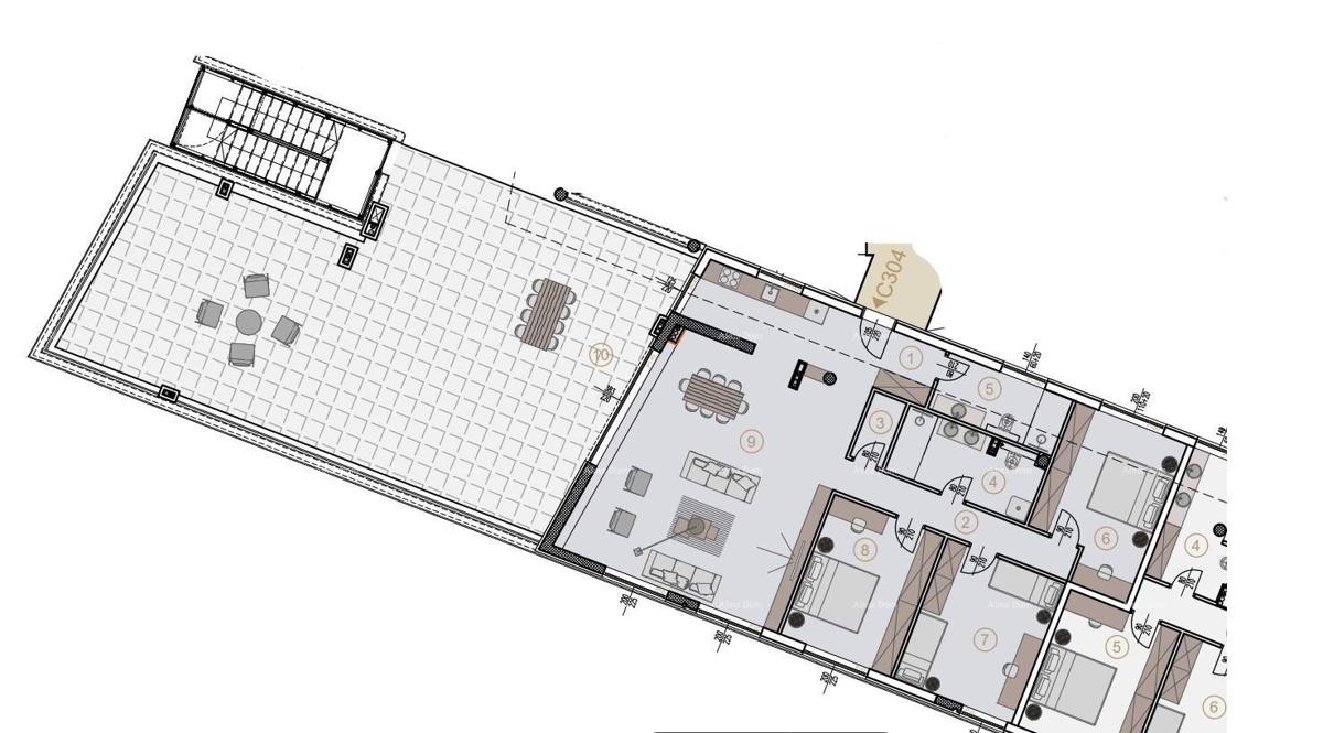 Poreč, Veli Maj, PENTHOUSE S PANORAMSKIM POGLEDOM NA MORJE