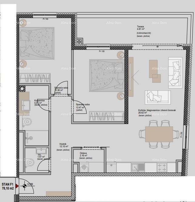 Prodajajo se stanovanja v moderni novogradnji, v centru Poreča!