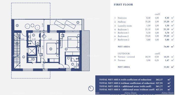 UMAG, Samostoječa vila v luksuznem letovišču! Pogled na morje! V 39