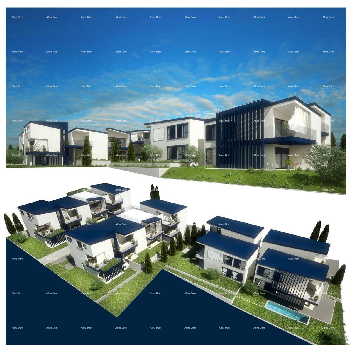 Moderen apartma v bloku F, z dvema parkirnima mestoma in shrambo, v bližini Umaga! F2