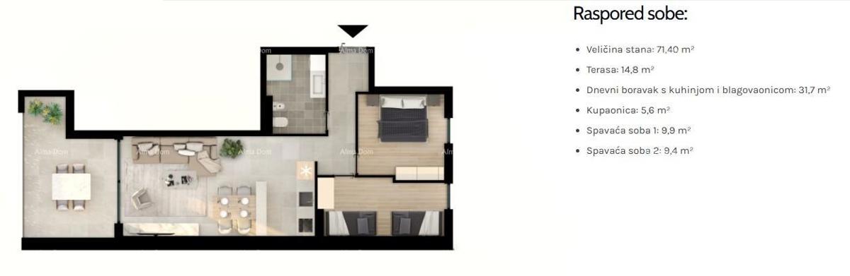 UMAG! Moderno stanovanje v vrhunskem stanovanjskem kompleksu blizu morja, S57