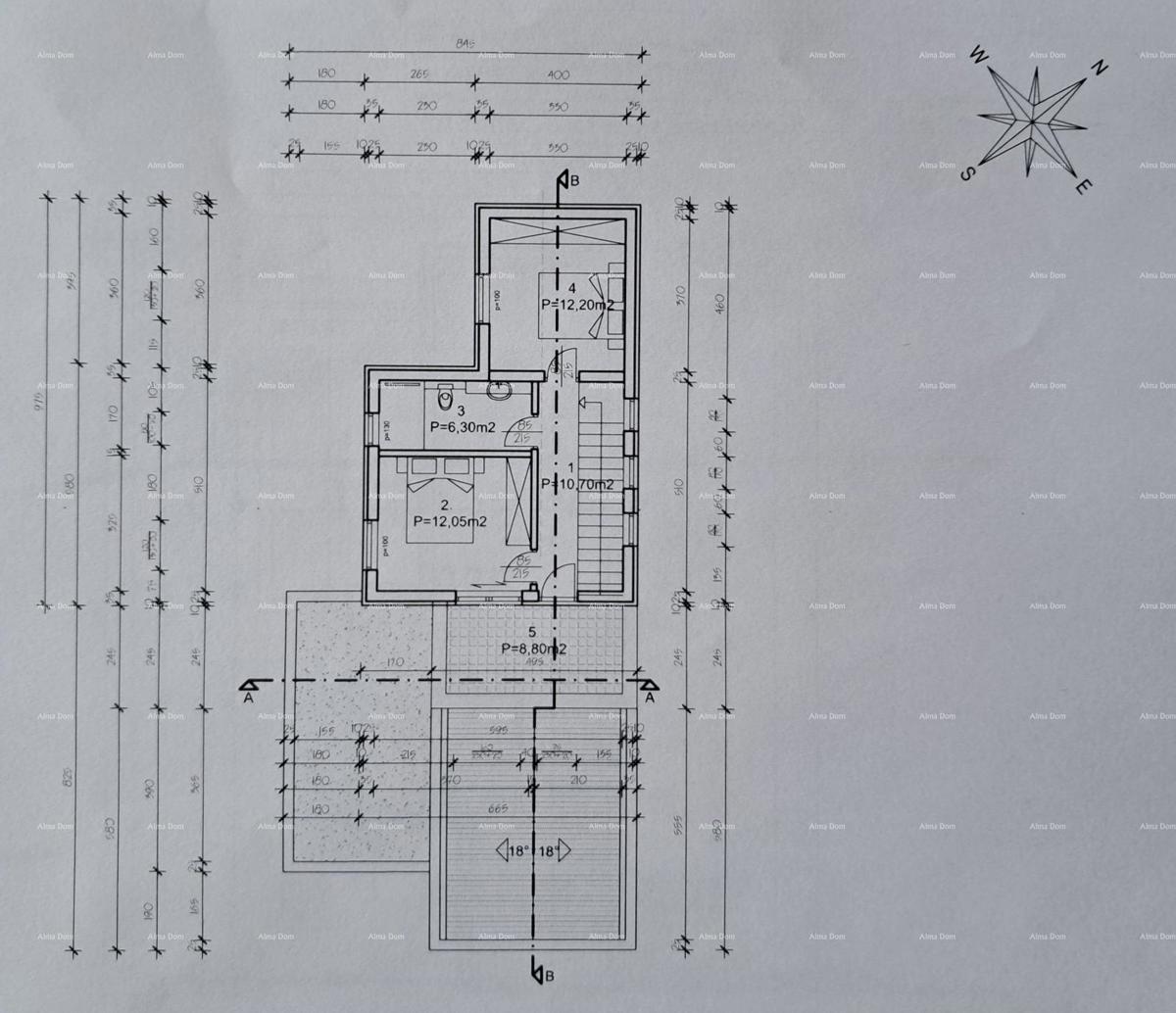 Sv. Nedelja, Zemljišče z gradbenim dovoljenjem in projektom za hišo s bazenom