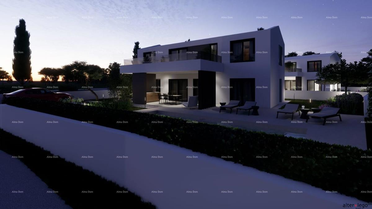 Pogled na morje!! Prodaja zemljišča z gradbenim dovoljenjem in projektom, okolica Vodnjana!