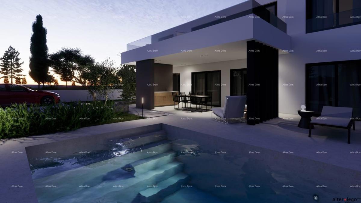 Pogled na morje!! Prodaja zemljišča z gradbenim dovoljenjem in projektom, okolica Vodnjana!