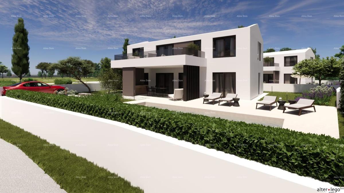 Pogled na morje!! Prodaja zemljišča z gradbenim dovoljenjem in projektom, okolica Vodnjana!