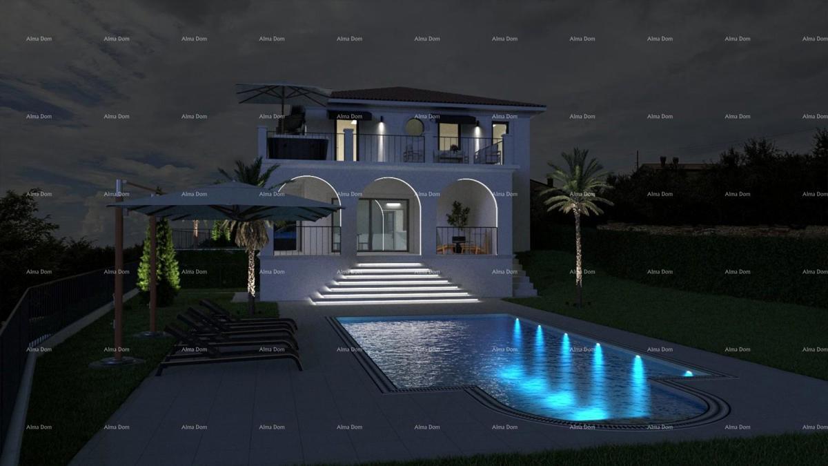 Buje, Luksuzna vila s bazenom