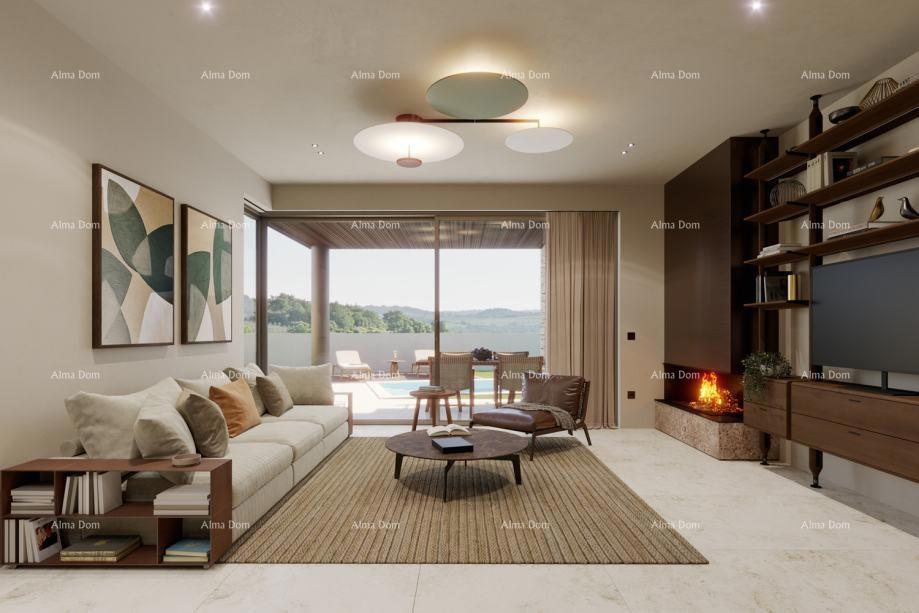 Bale. Moderna hiša v nizu s bazenom, 148,56 m²