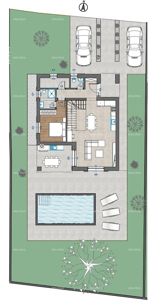 Prelepa vila s bazenom, located in a peaceful setting of Červar.