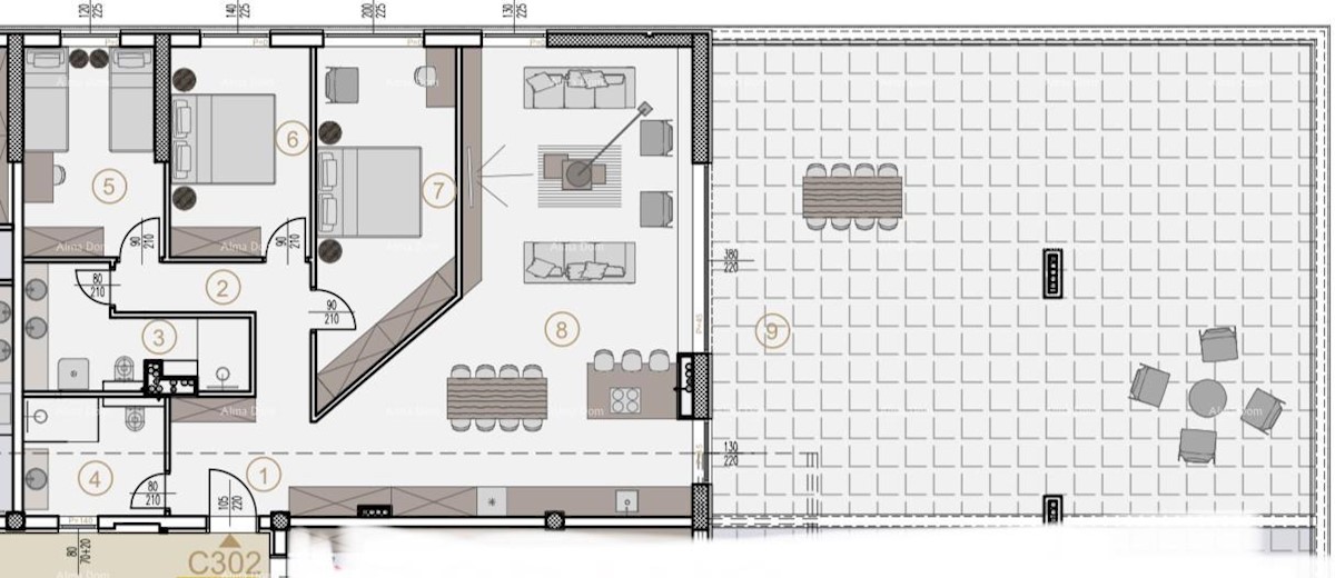 Prodamo stanovanja v novem poslovno-stanovanjskem projektu, Poreč, C302- objekt C