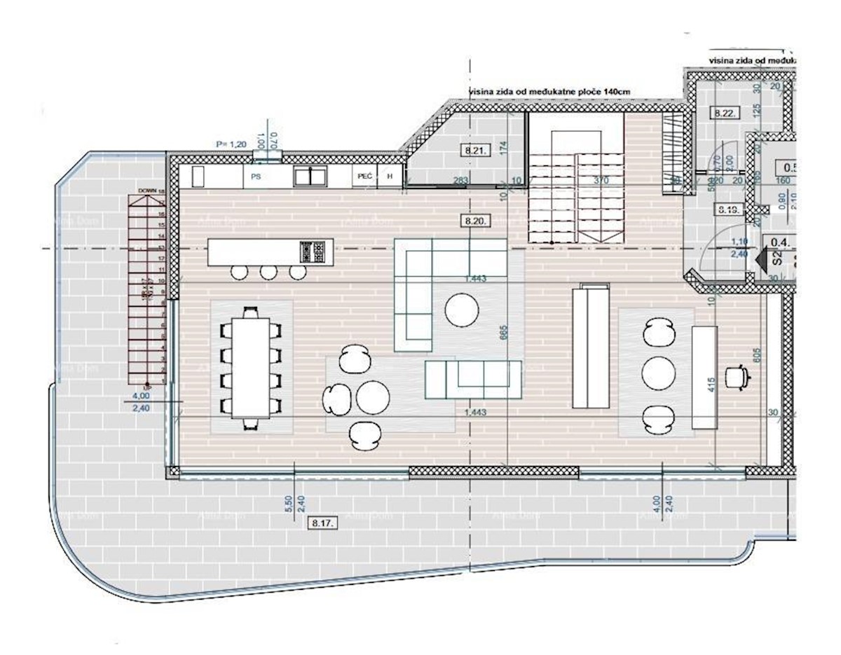 Prodaja luksuznih apartmajev v gradnji s pogledom na morje, Opatija! Duplex S2