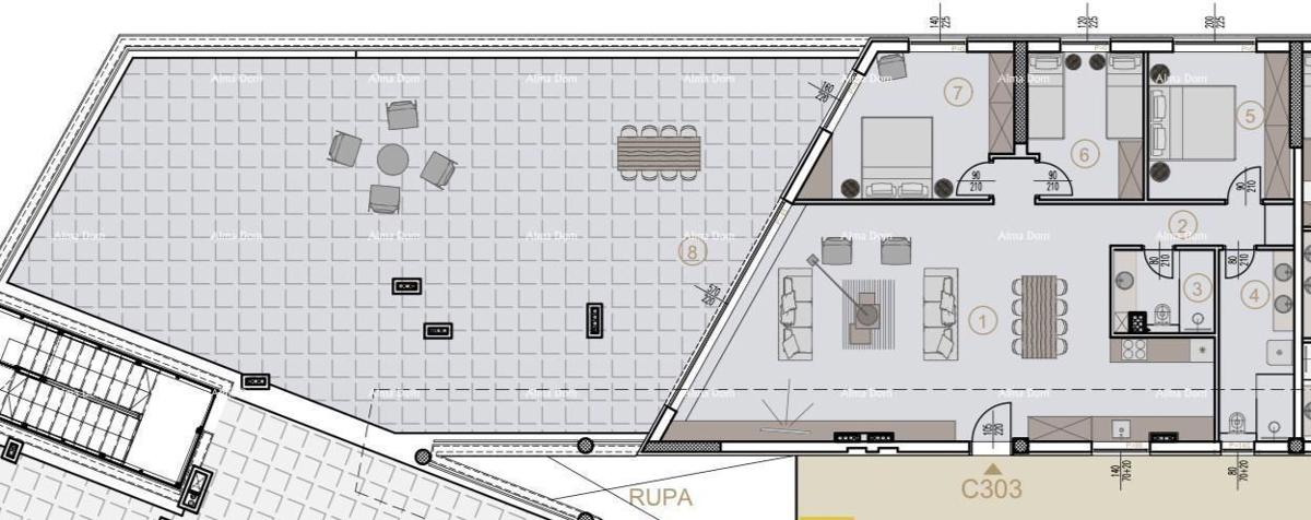 Prodamo stanovanja v novem poslovno-stanovanjskem objektu, Poreč, C303-stavba C