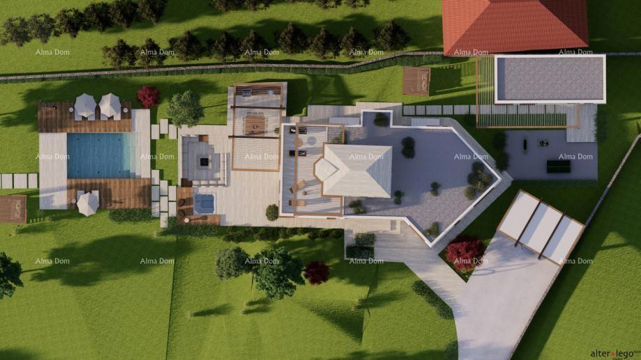 POMER, prva vrsta do morja, hiša z zazidljivim zemljiščem in projektom za luksuzno vilo
