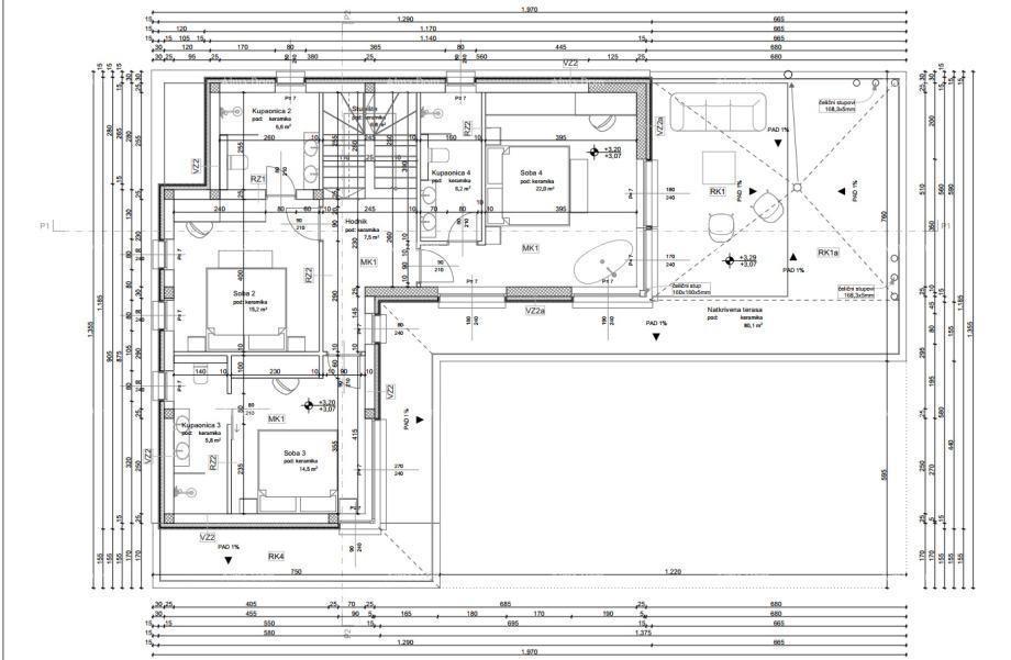Kaštelir – moderna vila s bazenom in pogledom na morje