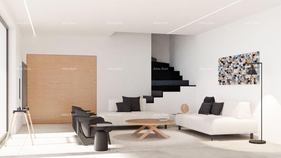 Kaštelir – moderna vila s bazenom in pogledom na morje