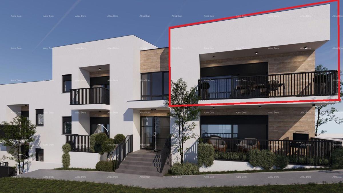 ŽMINJ – moderno stanovanje v prvem nadstropju s teraso (Stanovanje E)