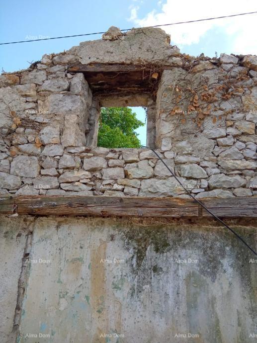 Prodaja istarske kamene hiše za obnovo, uporabno dovoljenje, Kršan!