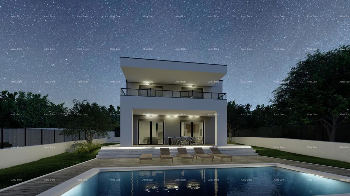 GALIŽANA - Moderna hiša naprodaj z bazenom in pogledom na morje