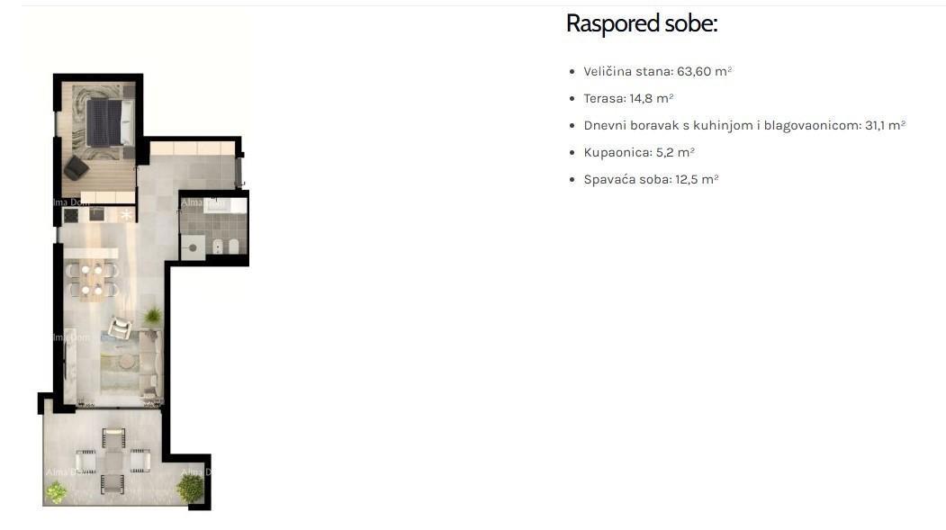 UMAG! Moderno stanovanje v vrhunskem stanovanjskem kompleksu blizu morja, S77