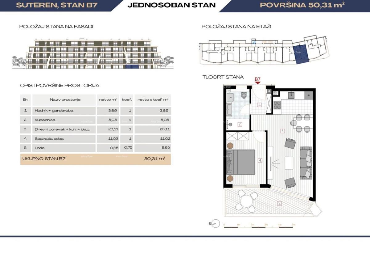 Prodaja modernih stanov v ekskluzivni stavbi s pogledom na marino, Pula!