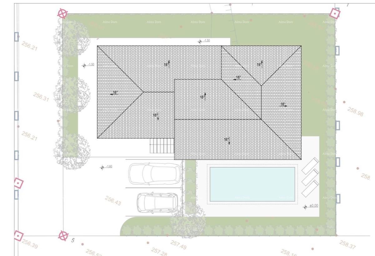 Prodaja gradbene parcele s projektom, BIBIĆI!!
