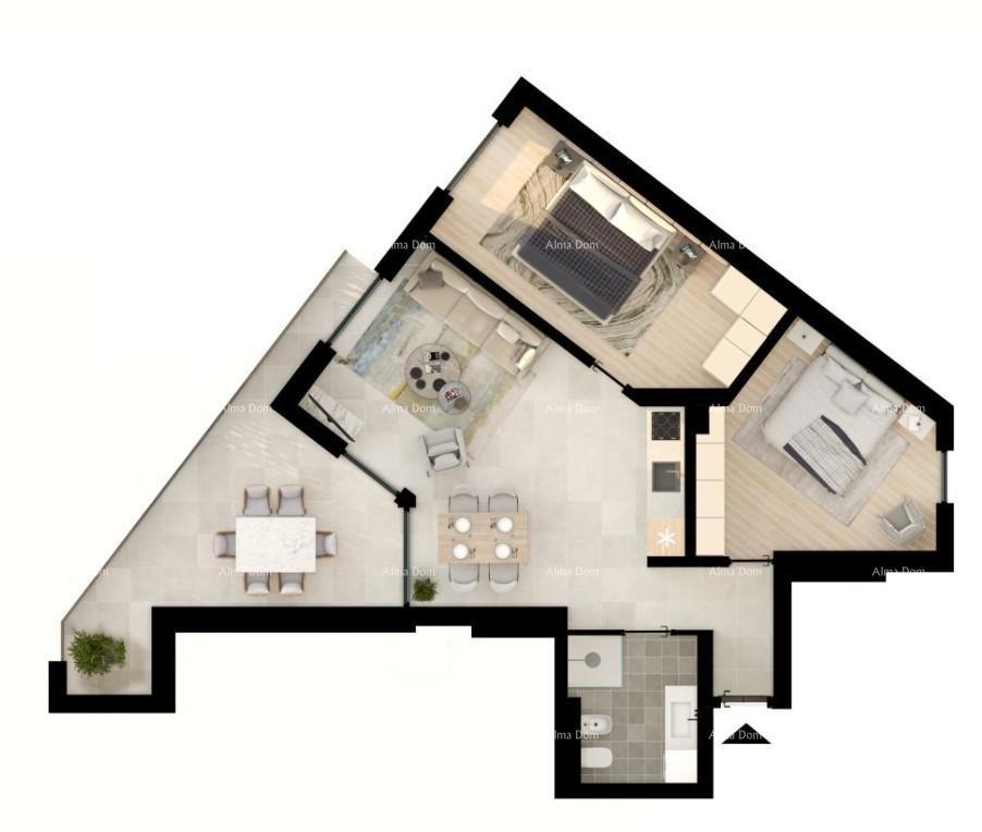 UMAG! Moderno stanovanje v vrhunskem stanovanjskem kompleksu blizu morja, S1