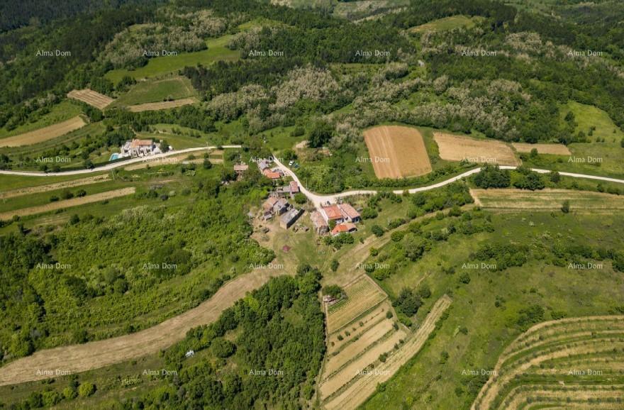 Renovirajte svojo oazo v Oprtalju: kamnite hiše na veliki parceli s potencialom