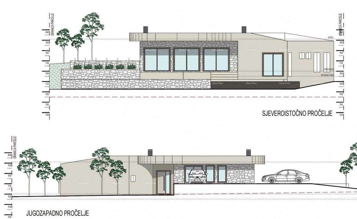 Građevinsko zemljište 948 m² – Kršan, atraktivna lokacija s pogledom