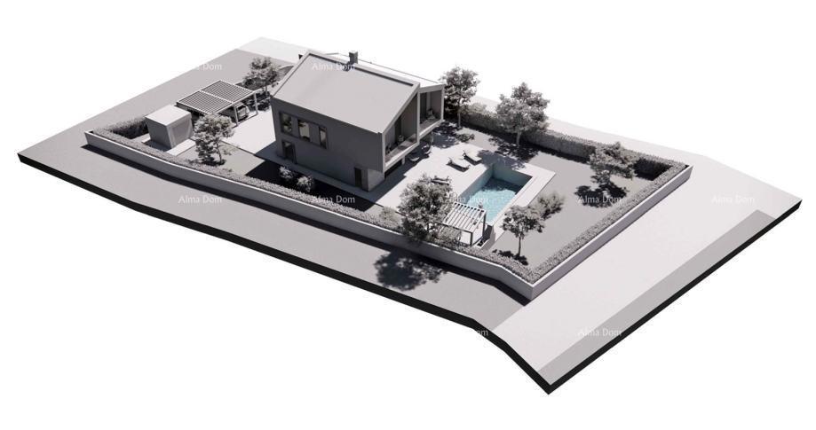 Višnjan, Gradbena parcela s projektom in dovoljenjem – 990 m²