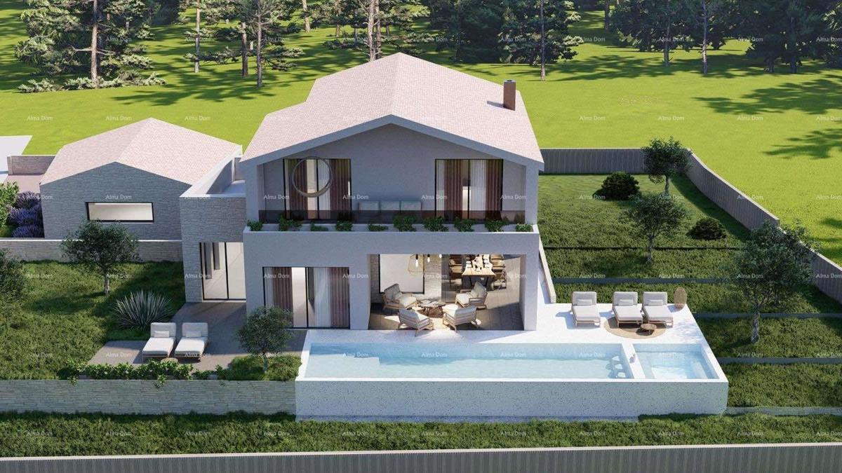 Tinjan – Gradbena parcela 1.152 m² z dovoljenjem in projektom za hišo s bazenom