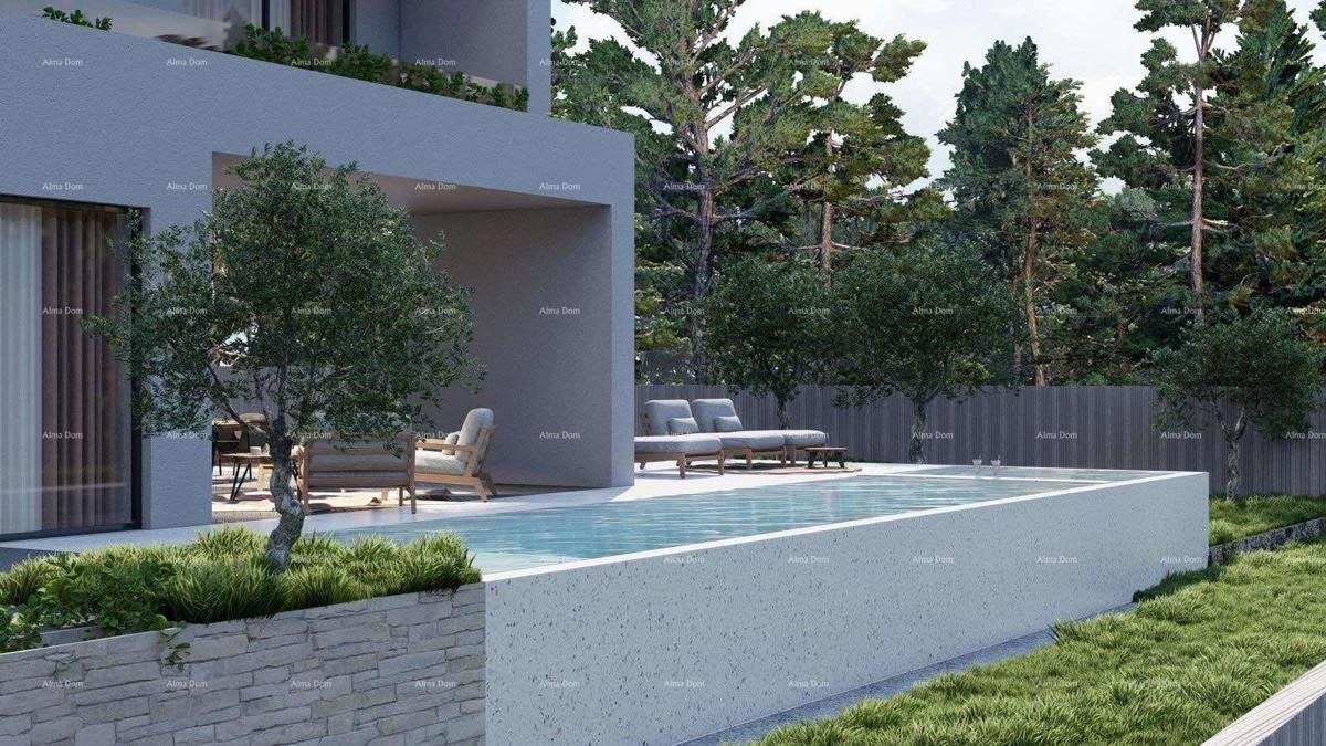 Tinjan – Gradbena parcela 1.152 m² z dovoljenjem in projektom za hišo s bazenom