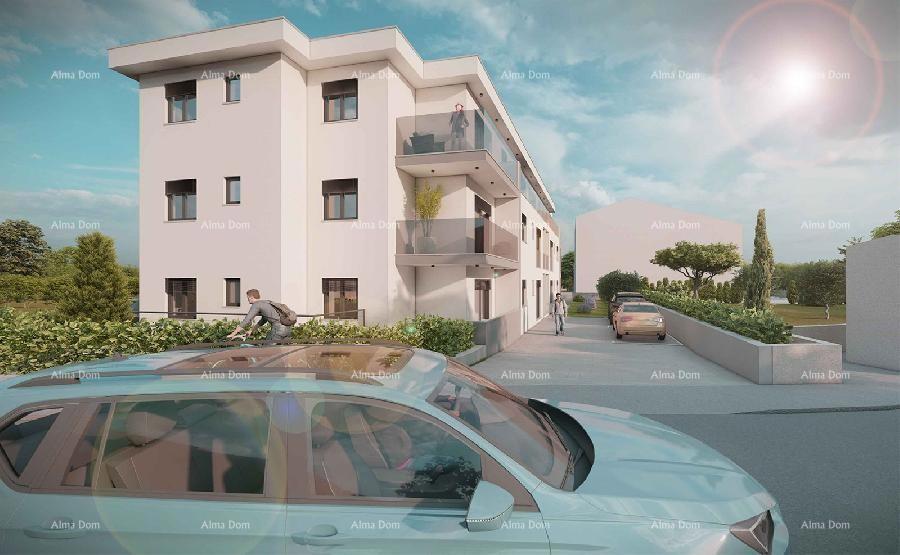 Na voljo je stanovanje v novem stanovanjskem projektu s parkirnim mestom. Štinjan!