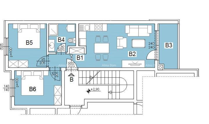 Prodaja - Moderno stanovanje v novem zasebnem stanovanjskem kompleksu v Šijani, Pula! F-B