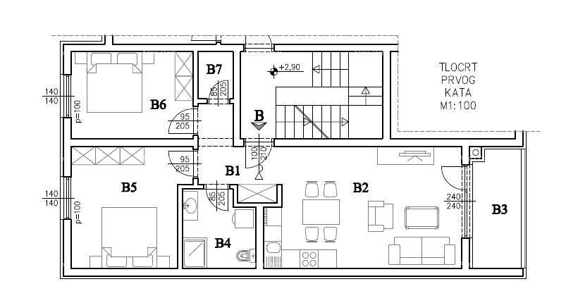 Prodaja - Moderno stanovanje v novem zasebnem stanovanjskem kompleksu v Šijani, Pula! D-B