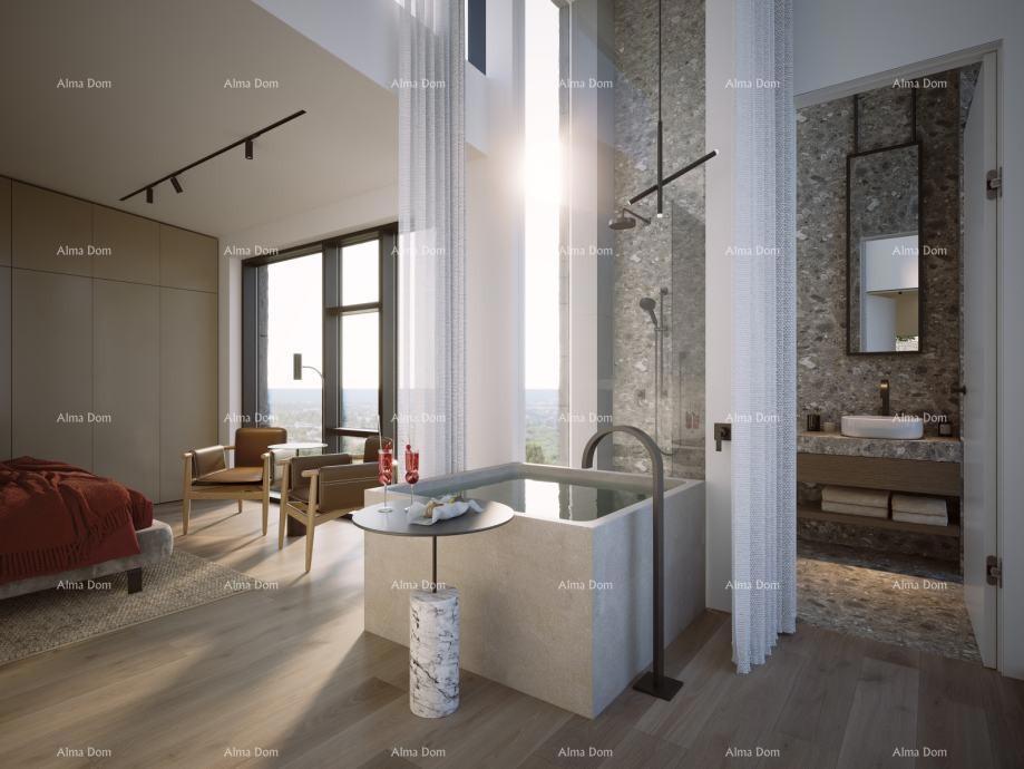 Kaštelir – gradbena parcela, 603 m2, s pravnomočnim gradbenim dovoljenjem in pogledom na morje