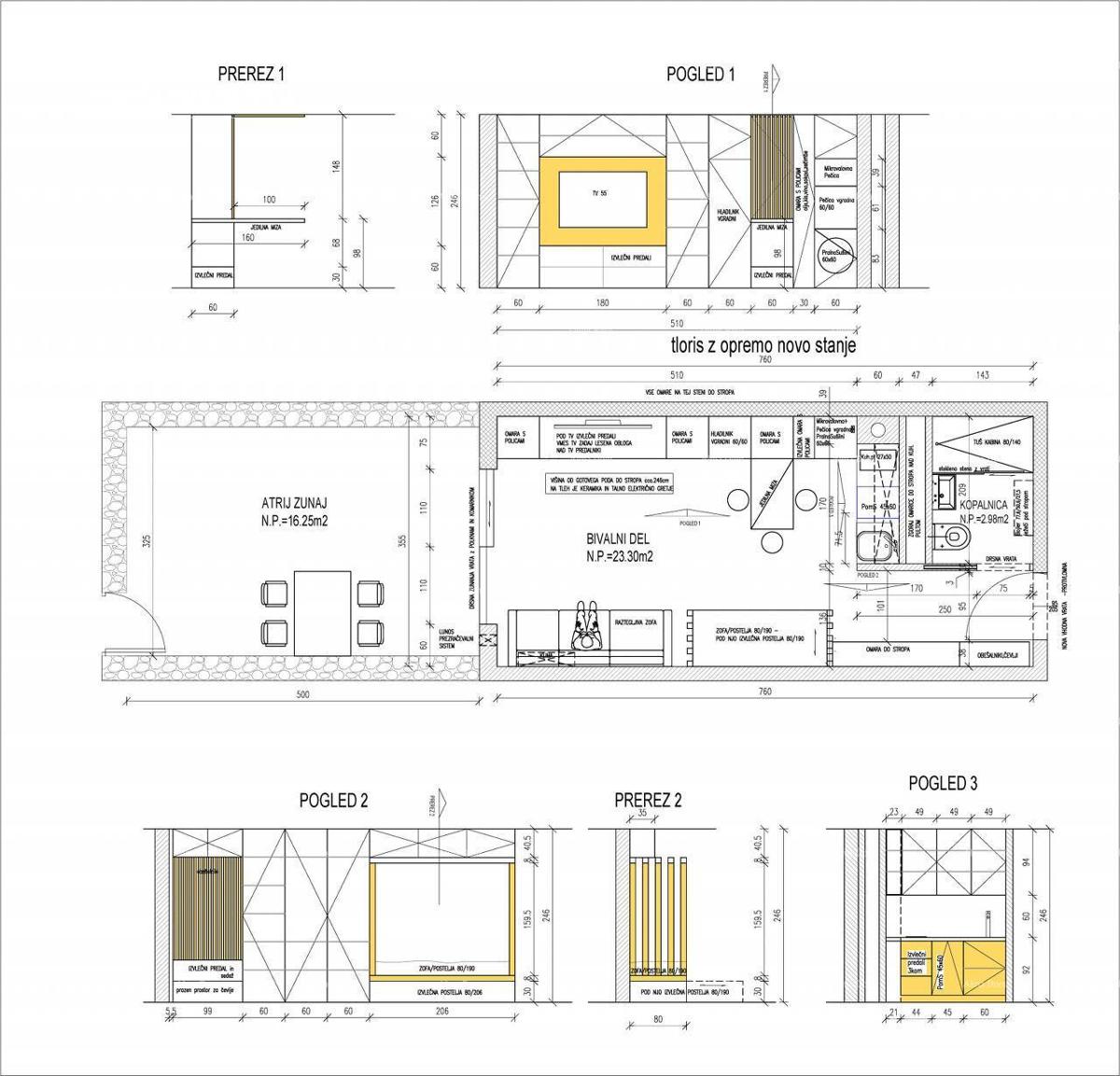 Novo prenovljeno garsonjero, Novigrad, 350 m od morja