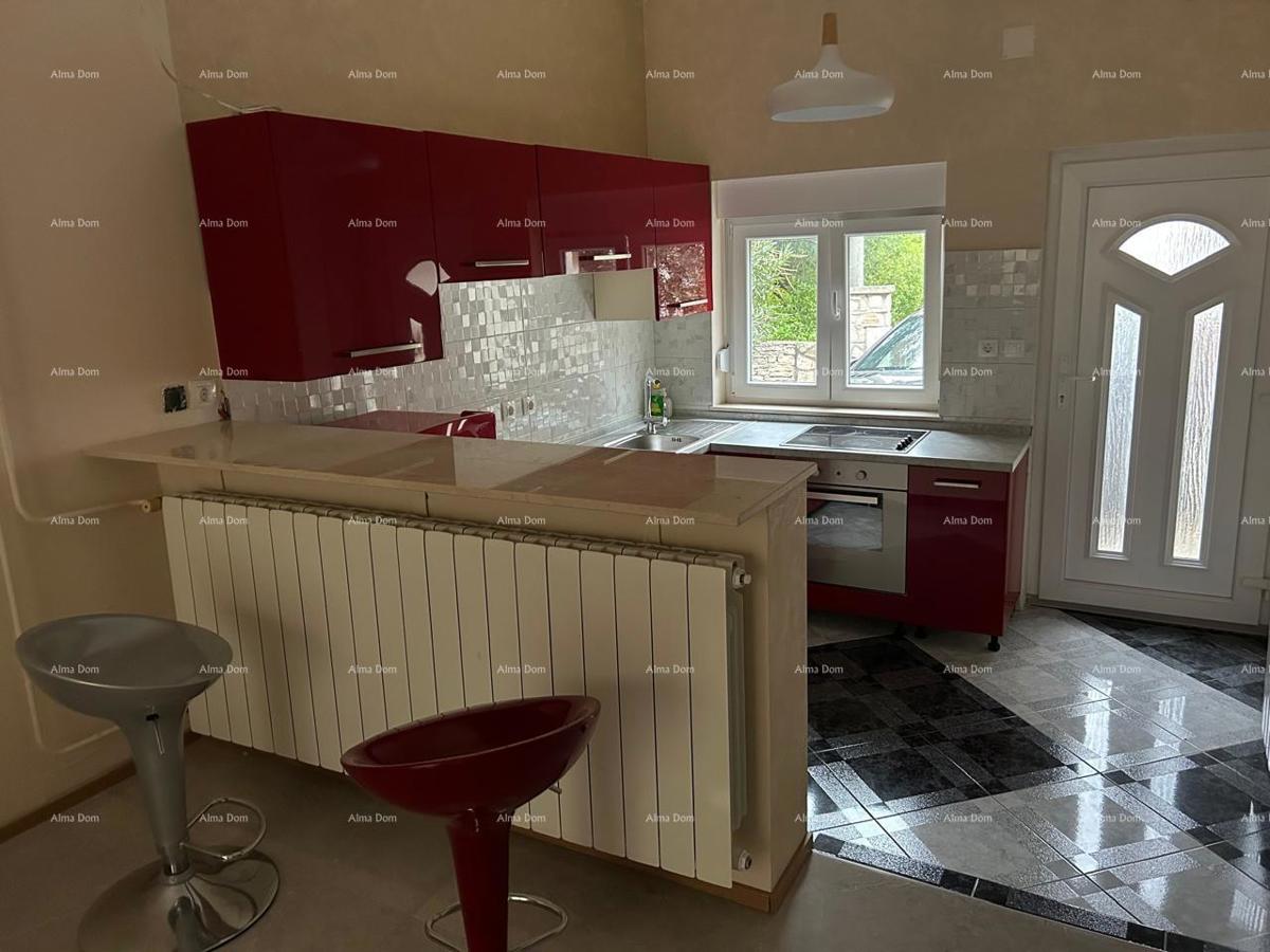 Ližnjan, urejena in popolnoma opremljena hiša z garažo in kletjo