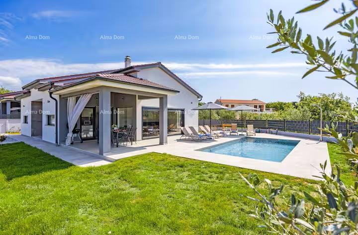 Pomer. Nova samostojeća prizemnica z bazenom.
