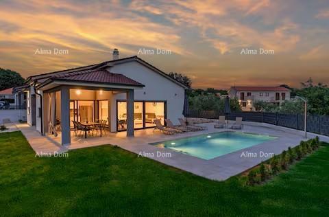 Pomer. Nova samostojeća prizemnica z bazenom.