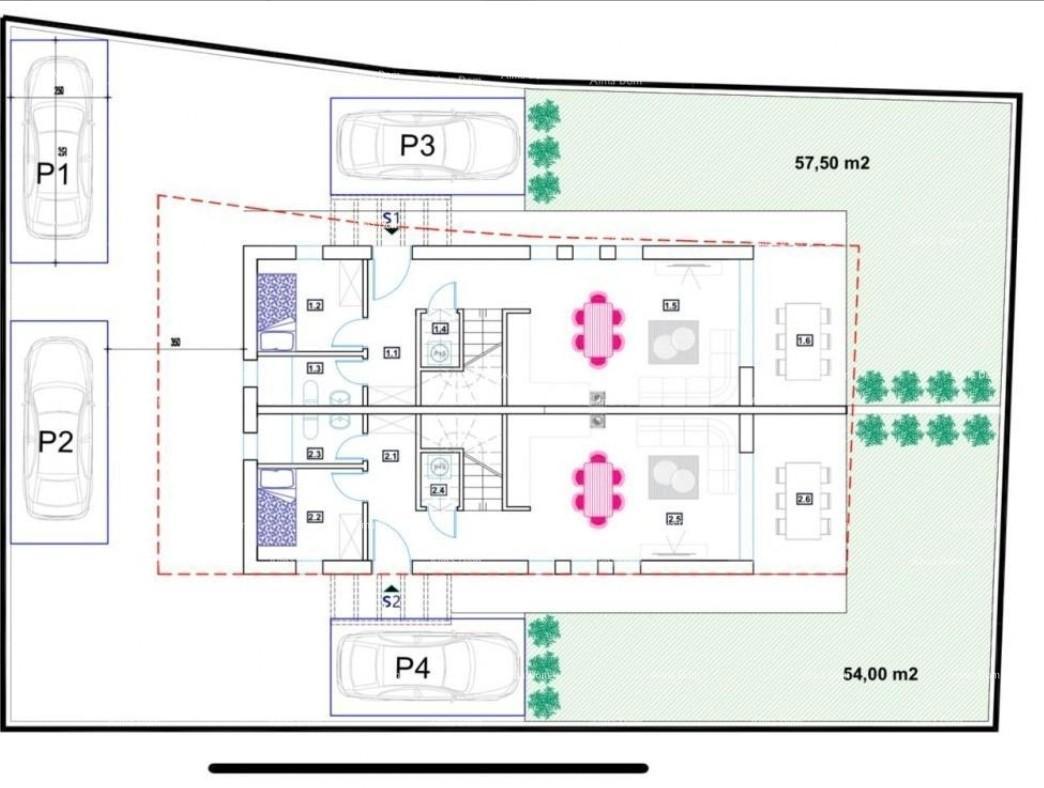 Duplex hiša s bazenom! S 2