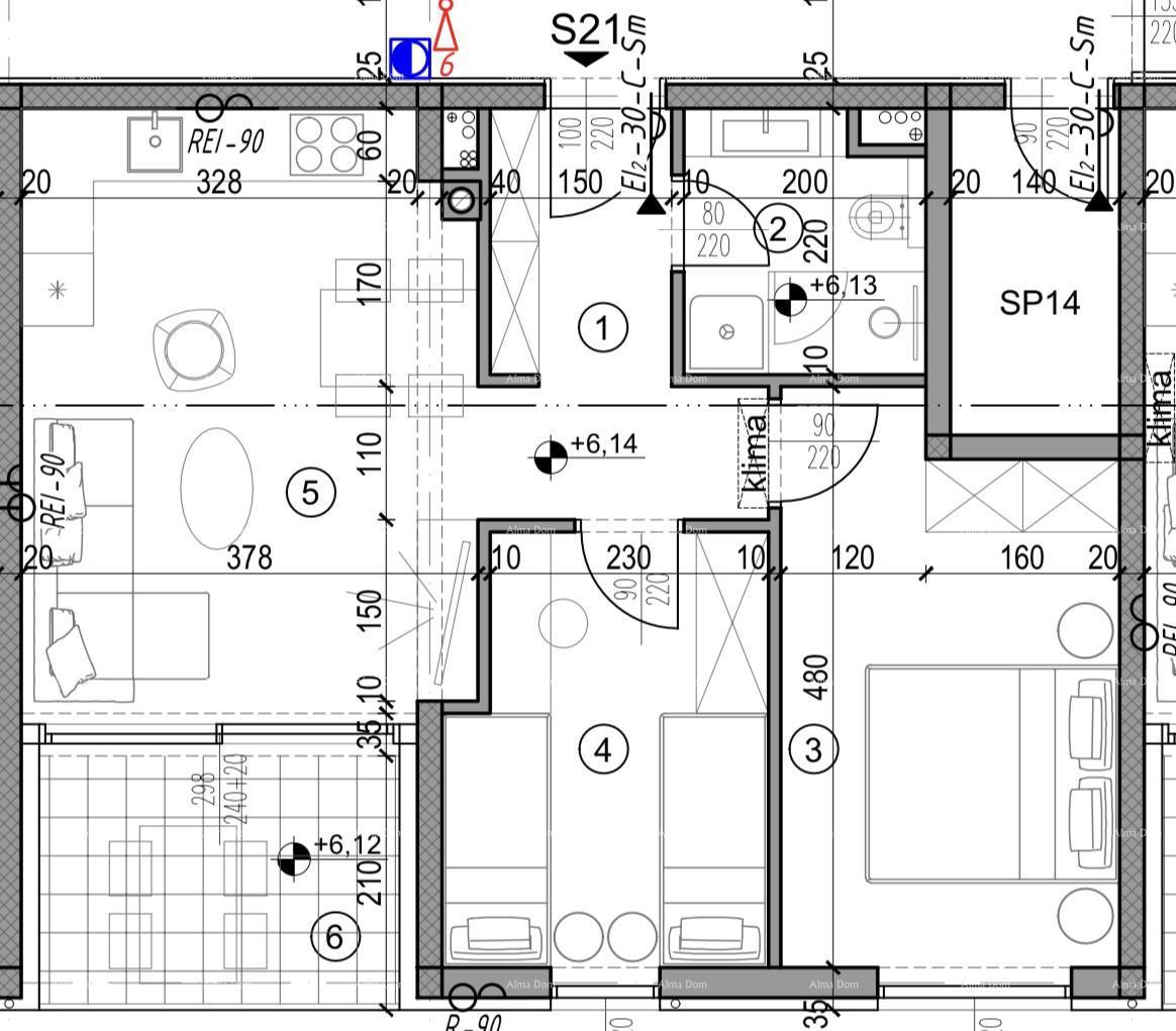 Pula! Moderna zgrada s liftom u izgradnji, blizu centra. S21