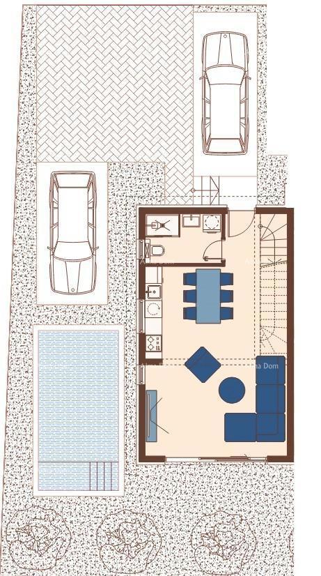 Prodaja - Dupleks vila v mediteranskem slogu s bazenom in pogledom na morje, Medulin!