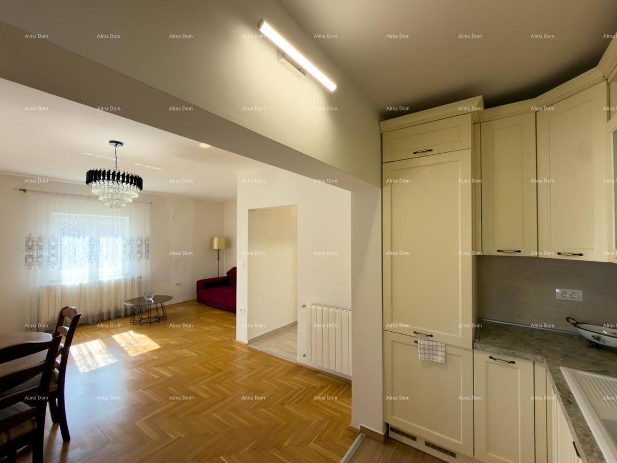 Ližnjan, urejena in popolnoma opremljena hiša z garažo in kletjo